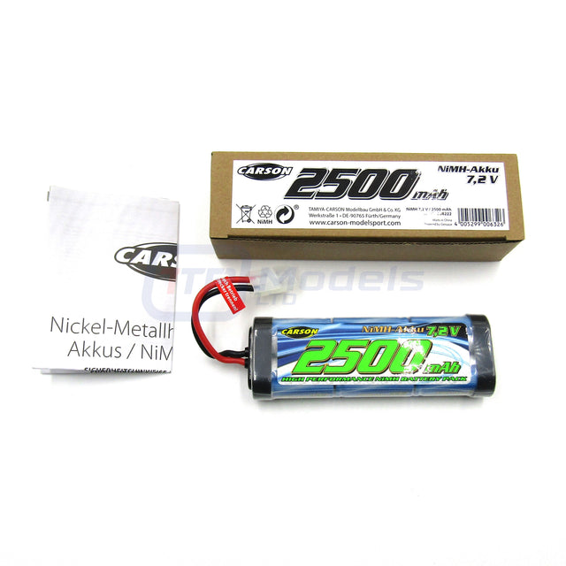 Carson C608222/500608222 7.2V 2500mAh NiMH Race Battery Pack, for Tamiya, NEW