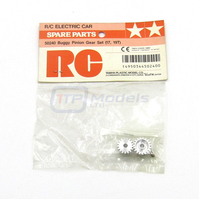 Tamiya 50240 Buggy Pinion Gear Set (17T & 19T), (Hot Shot/Thunder Shot), NIP