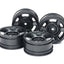 Tamiya 51688 CC-02 6-Spoke Wheels (26mm Width, Offset +4) (Black) 4 Pcs. (CC01)