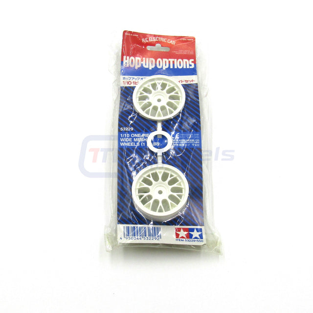 Tamiya 53229 1/10 One-Piece Wide Mesh Wheels (1 Pair), (TA02/TT01/TT02), NIP