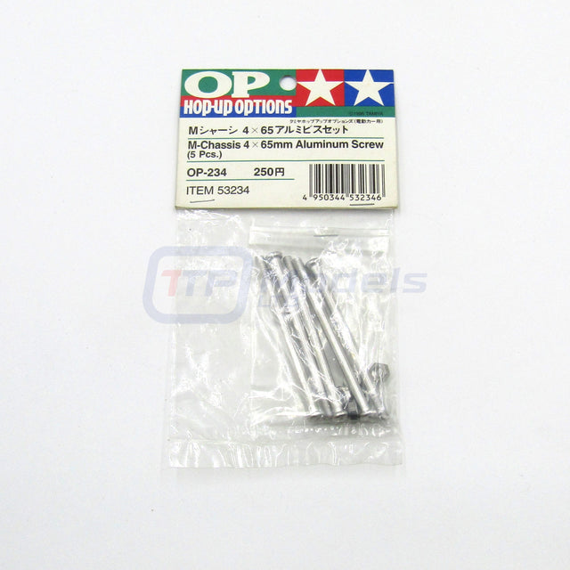 Tamiya 53234 M-Chassis 4x65mm Aluminum Screw (5 Pcs), (M01/M02), NIP