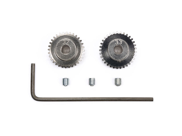 Tamiya 53691 0.4/04 Pinion Gear (32T, 33T), (TA05/TA05MS/TA05IFS/TRF415), NIP