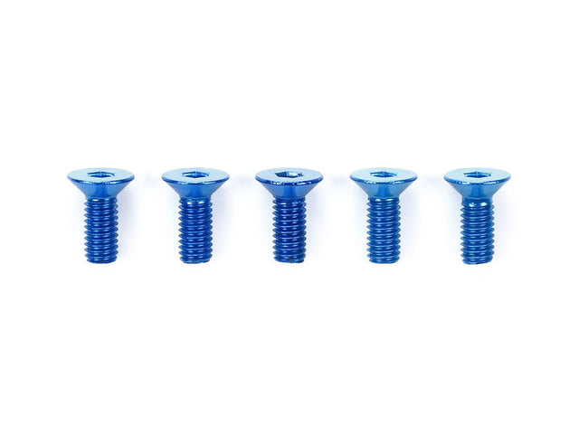 Tamiya 53772 3x8mm Countersunk Hex Head / Blue (5 Pcs.), (TRF's/TB Evo's), NIP