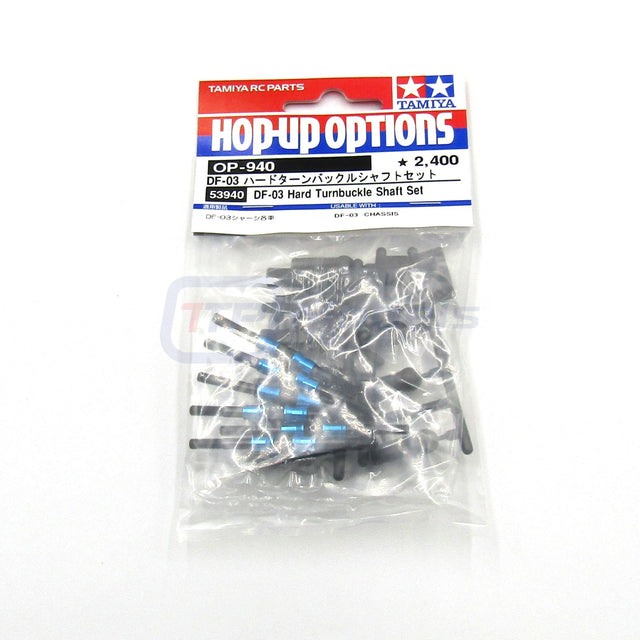 Tamiya 53940 DF-03 Hard Turnbuckle Shaft Set, (Dark Impact/Keen Hawk/Avante Mk2)