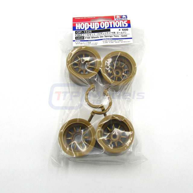 Tamiya 54525 F104 Wheels (for Sponge Tires/Tyres/Gold) (F104X1/F104V.2), NIP