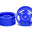 Tamiya 54681 4WD Buggy Front Star-Dish Wheels (Blue) (Top Force/DF02/*53089) NIP