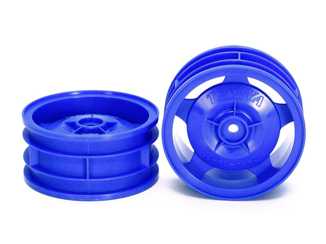 Tamiya 54681 4WD Buggy Front Star-Dish Wheels (Blue) (Top Force/DF02/*53089) NIP