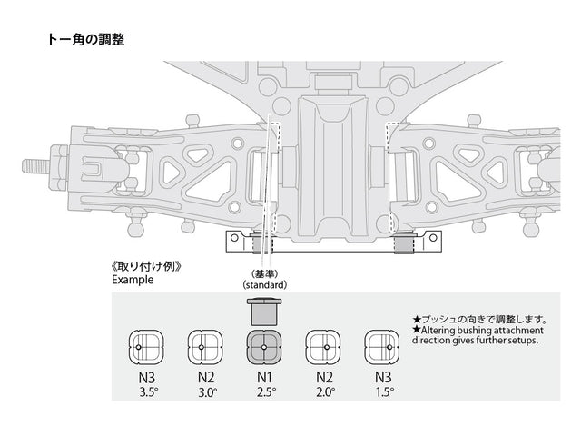 Tamiya 54967 TT-02 Type-S Steel Adjustable Suspension Mount (Rear)(Type-SR/SRX)