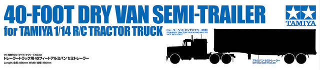 Tamiya 56382 40ft Dry Van Semi-Trailer, NIB **Pre-Order**