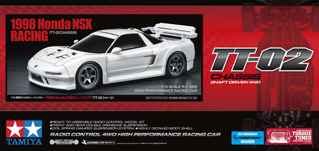 Tamiya 58739 1998 Honda NSX Racing Assembly Kit, (TT-02/TT02), NIB **Pre-Order**