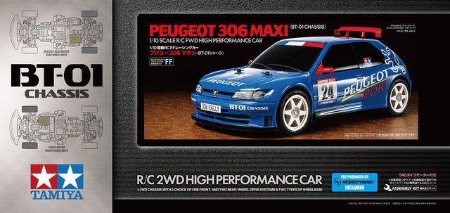Tamiya 58746 Peugeot 306 Maxi (BT-01) Assembly Kit, NIB **Pre-Order**