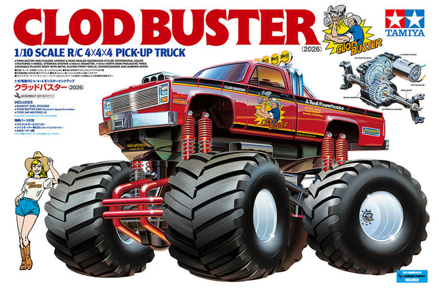 Tamiya 58762 Clod Buster 2026 (4x4x4 Monster Truck) Assembly Kit, NIB ** PRE-ORDER**