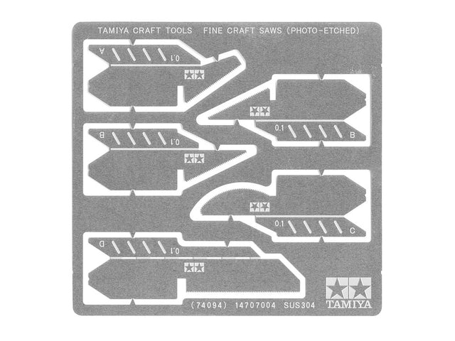 Tamiya 74094 Craft Tools, Fine Craft Saws (Photo-Etched), (*74111), NiP