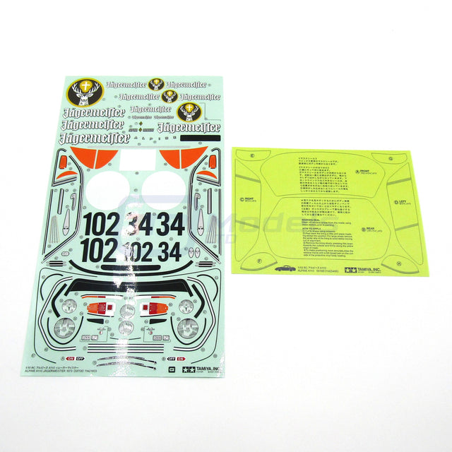 Tamiya 58708 Alpine A110 Jägermeister 1973, 9490057/19490057, Decals/Stickers, NEW