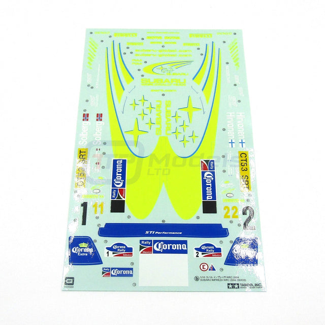 Tamiya 47372 Subaru WRC Mexico 2004/TT01E 9494198/19494198 Decals/Stickers, NEW