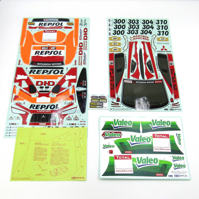 Tamiya 58421 Repsol Ralliart Racing Lancer/DF01, 9495600/19495600 Decals/Stickers