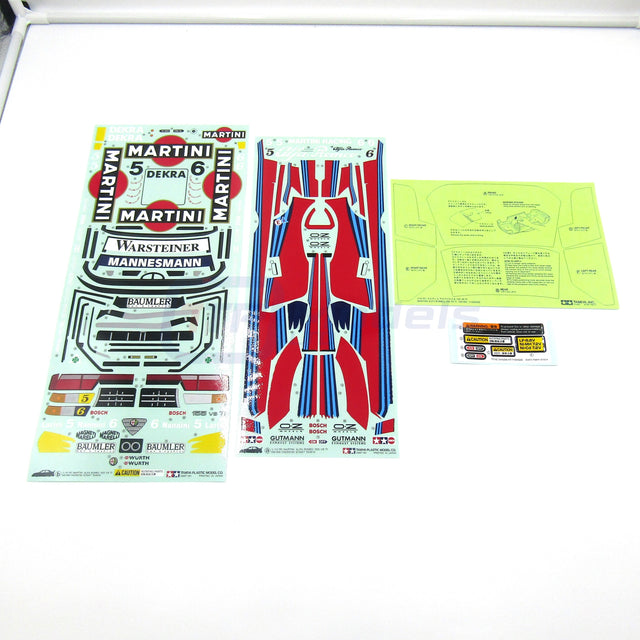 Tamiya 58189 Martini Alfa Romeo/TA03F/TT02 9495845/19495845 Decals/Stickers, NEW