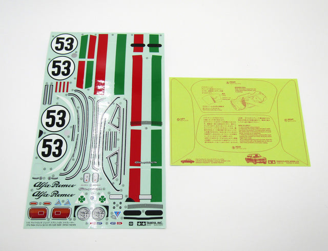 Tamiya 58732 Alfa Romeo Giulia Sprint GTA Club/MB-01, 9490114/19490114 Decals