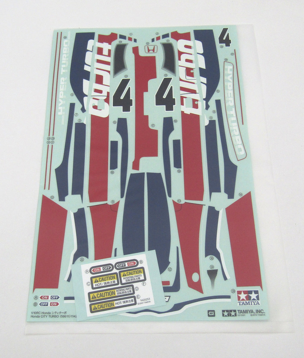 Tamiya 58611 Honda City Turbo/WR02C, 9495856/19495856 Decals/Stickers ...