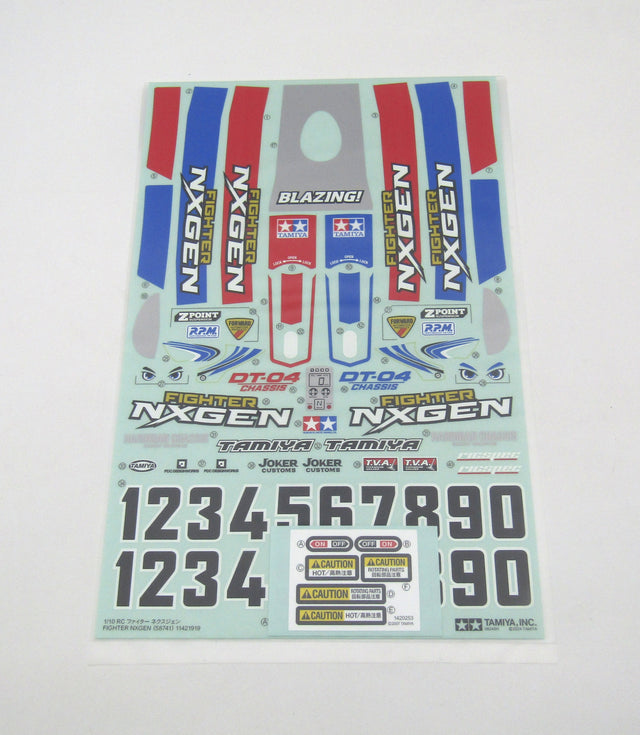 Tamiya 58741 Fighter NXGEN/DT-04/DT04, 9490154/19490154 Decals/Stickers, NIP