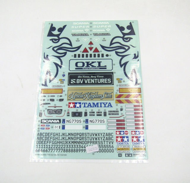 Tamiya 56379 Scania 770s 4x2, 1421936/11421936 Decals/Stickers, NIP