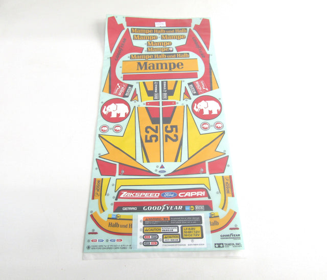 Tamiya 47526 Ford Zakspeed Turbo Capri/TT02, 9494264/19494264 Decals/Stickers