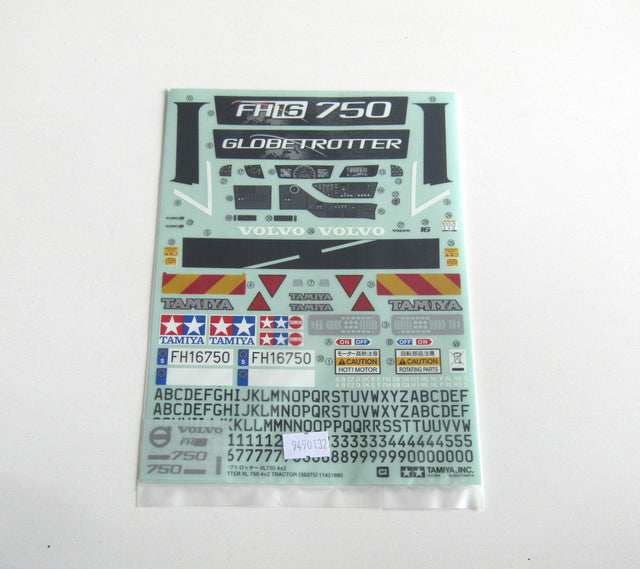 Tamiya 56375 Volvo FH16 Globetrotter 750 4x2, 9490132/19490132 Decals/Stickers