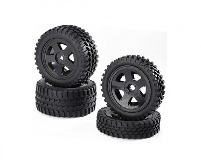 Carson 500900027 2WD Buggy On-Road Wheels & Tyres (Black) (For Tamiya DT02/DT03)