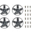 Tamiya 47410 WR-02CB S-Parts (Spokes) (Deep Gray), Comical GH/Hornet/Frog, NIP