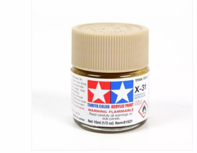 Tamiya Acrylic Mini X & XF Paint Jars (Round, 10ml, .33fl oz), NEW