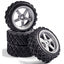 Carson C900166/500900166 5-Spoke Rally Wheel Set (4 Pcs.) Silver, (For Tamiya)