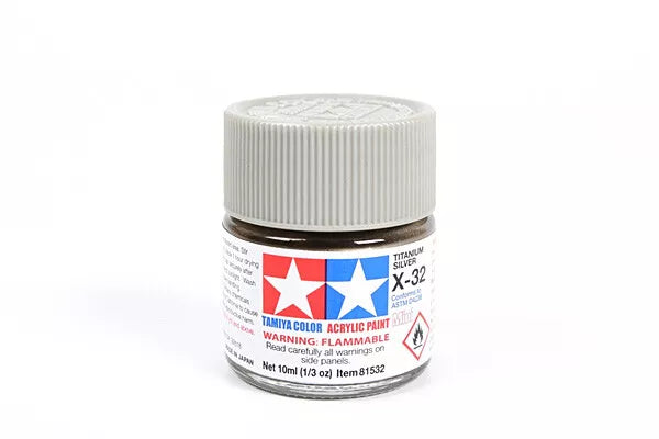 Tamiya Acrylic Mini X & XF Paint Jars (Round, 10ml, .33fl oz), NEW