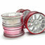 Tamiya 84251 Medium-Narrow 10-Spoke Wheels White/Red Rims (0), (*TT01/*TT02) NIP