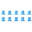 Tamiya 53640 5mm Aluminum Ball Nut (Blue, 10 Pcs.), (TA07/TD4/TT02SRX/TBEvo.8)