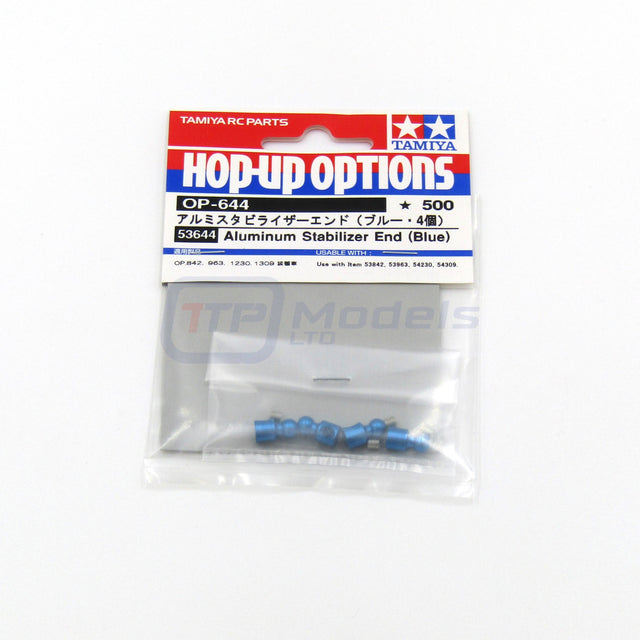 Tamiya 53644 Aluminum Stabilizer End (Blue), (TRF415/TRF416/TRF417/TRF418), NIP