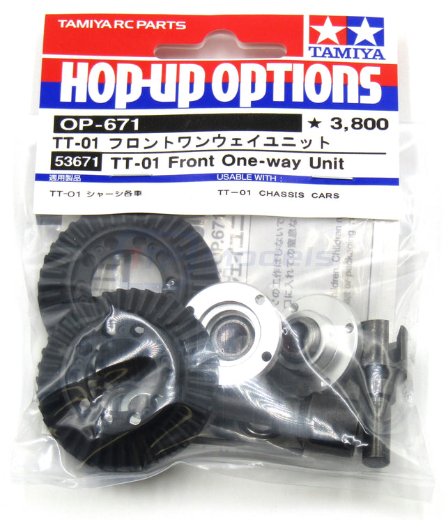 Tamiya 53671 TT-01 Front One-Way Unit, (TT01/TT01E/TT01D/TT02/TT-02), NIP