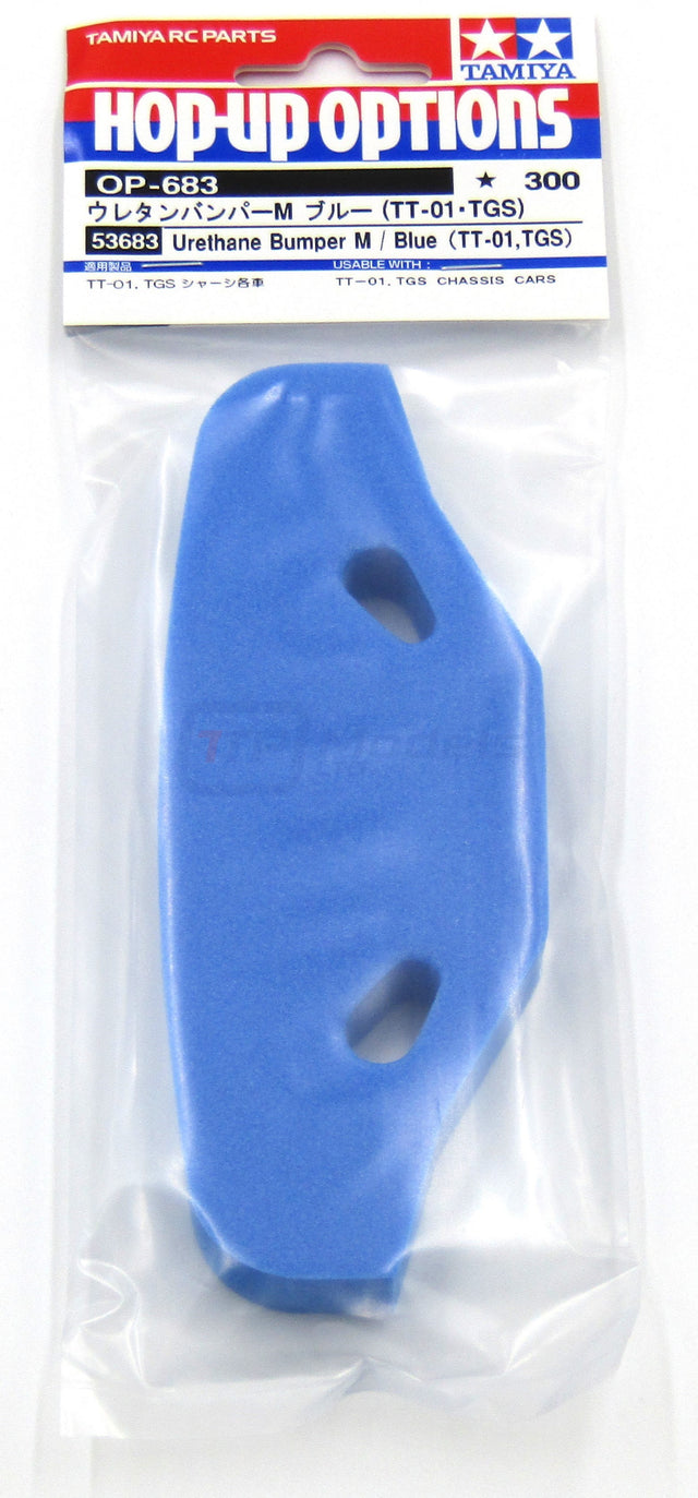 Tamiya 53683 Urethane Bumper (M, Blue, TT01, TGS), (TT-01/TT02/TT-02), NIP