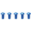 Tamiya 53765 3x6mm Round Head Socket Screw / Blue (5 Pcs.), (TRF's/TB Evo's), NIP