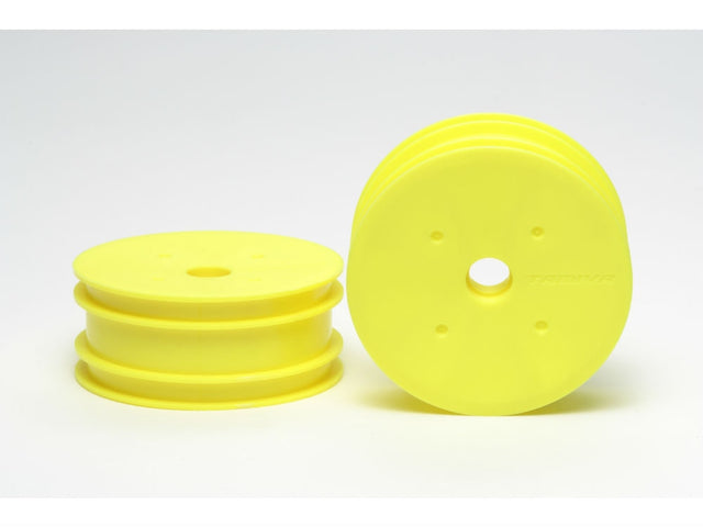 Tamiya 54285 DN-01 Front Dish Wheels (Fluorescent Yellow) (TRF201/TRF211/Zahhak)