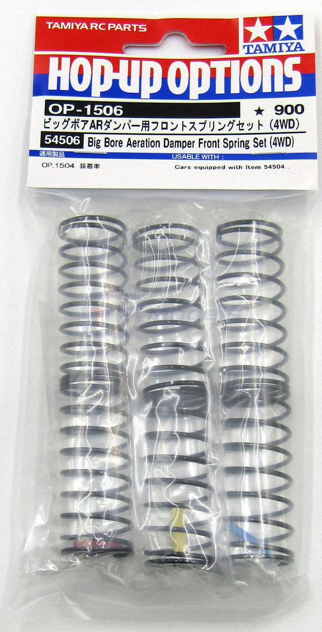 Tamiya 54506 Big Bore Aeration Damper Front Spring Set (4WD), TRF503/DB01RR/RRR