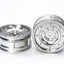 Tamiya 54737 Matte Plated Silver Dish Wheels (26mm Width, Offset +4) (CC01), NIP