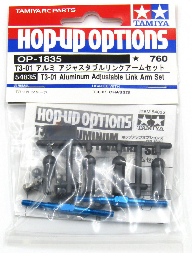 Tamiya 54835 T3-01 Aluminium Adjustable Link Arm Set, (Dual/Dancing Rider), NIP