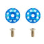 Tamiya 54849 Aluminum Wing Washers (Blue), (TT02B/DB01/TA08/DF03/TRF420), NIP