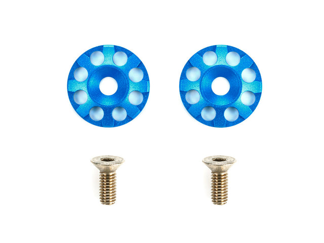 Tamiya 54849 Aluminum Wing Washers (Blue), (TT02B/DB01/TA08/DF03/TRF420), NIP