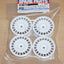 Tamiya 51021 Rally Dish Wheels 4 Pcs. (White, 26mm/+2), (TB01/TT01/TT02/*50861)