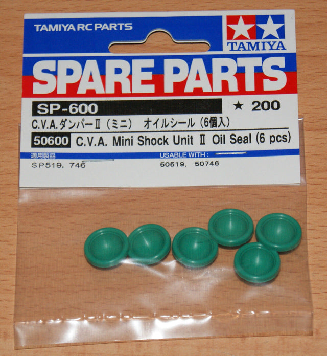 Tamiya 50600 C.V.A. Mini Shock Unit II Oil Seal (6 Pcs.) (DF02/DF03/TT02B/TT01D)
