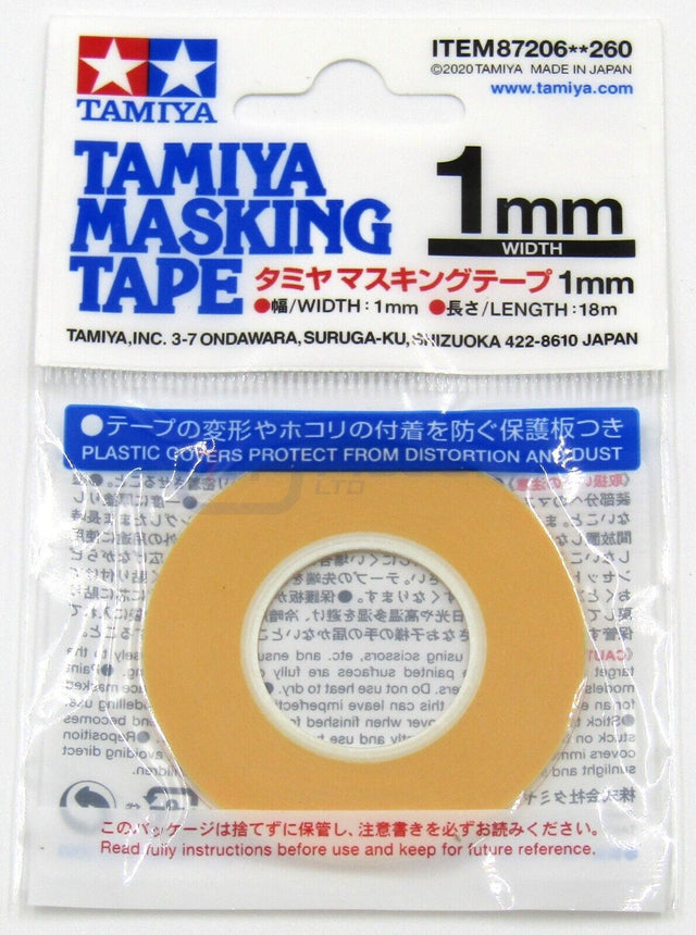 Tamiya 87206 Masking Tape 1mm Width, 18m Length, for RC Body Shells, NIP