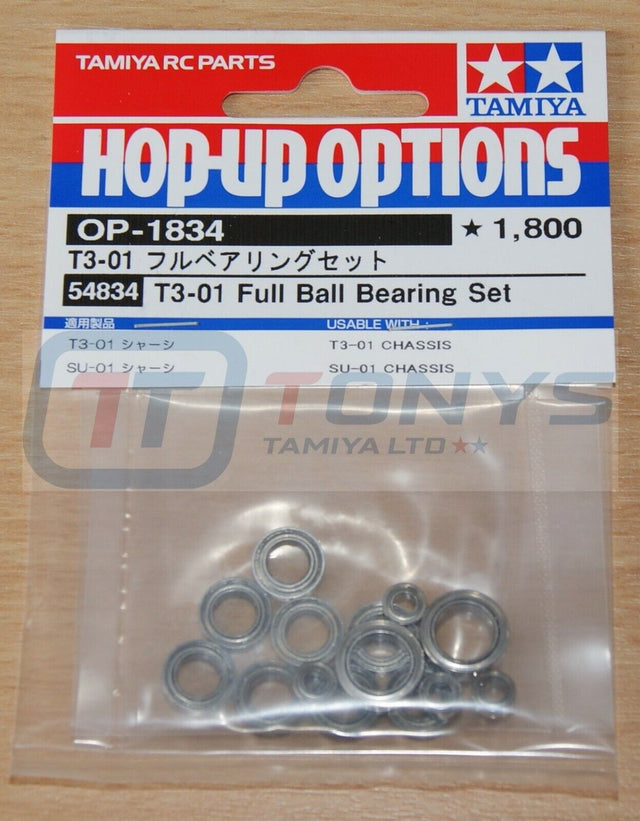 Tamiya 54834 T3-01 Full Ball Bearing Set, (Dancing Rider/Dual Rider/T301), NIP