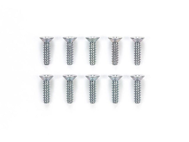 Tamiya 50574 2x8mm Countersunk Tapping Screw (10 Pcs.), (DF02/TB01/TG10/TGS/TNS)