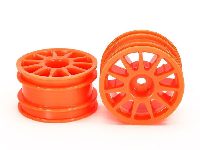 Tamiya 54913 T3-01 11-Spoke Wheels (Fluorescent Orange, 2 Pcs.), M03/M05/M07/M08
